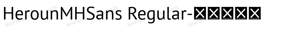 HerounMHSans Regular字体转换